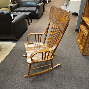 Vintage Press Back Rocking Chair