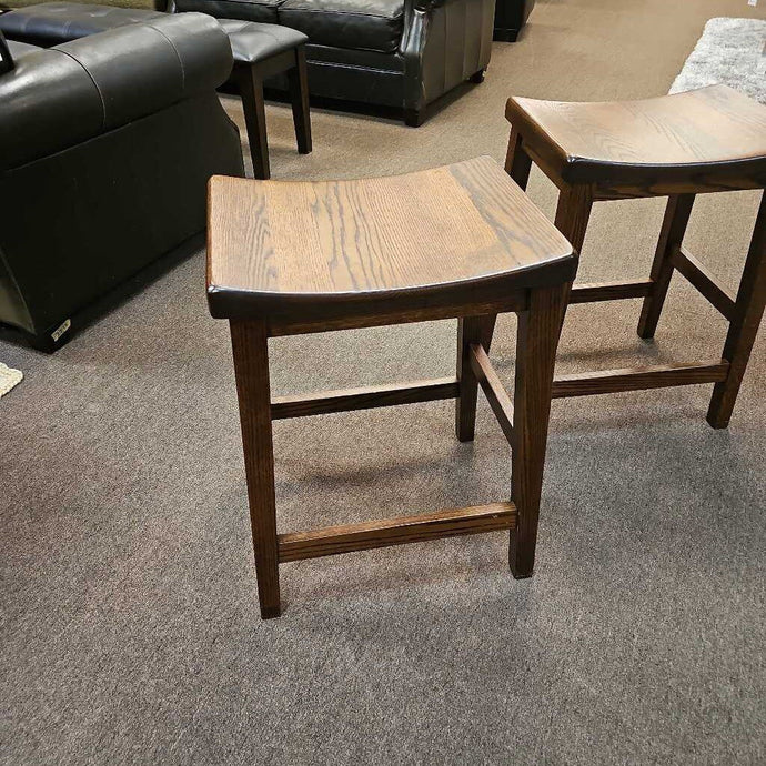 Amish Made Wood Saddle Stool