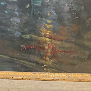 Oil on Canvas Street Scene