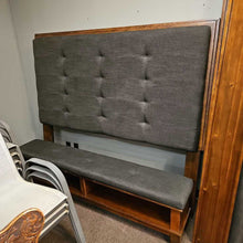 Load image into Gallery viewer, Heavy Wood Upholstered Queen Bed
