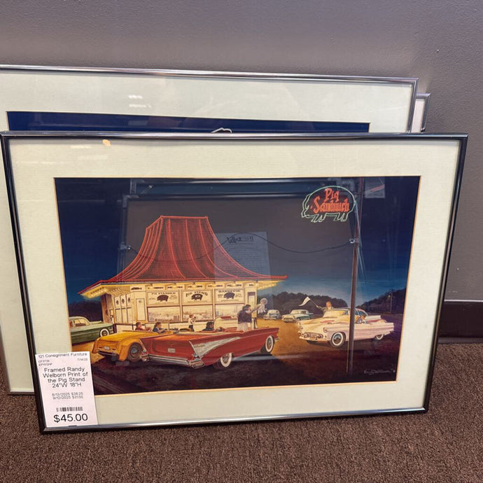 Framed Randy Welborn Print of the Pig Stand