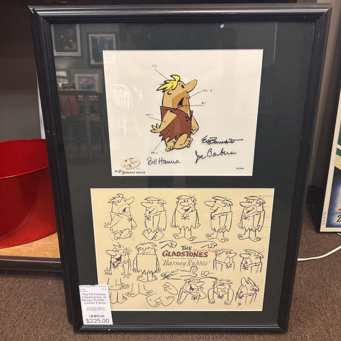 The Flintstones (Gladstones) of Barney Rubble -- Limited Edition Model Sheet Signed by Bill Hanna, Joe Barbera, and Ed Benedict
