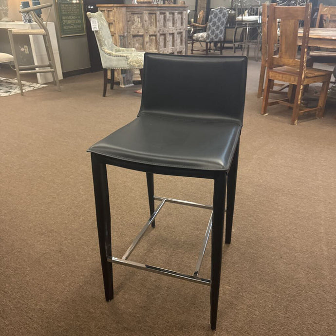Black Leather Bar Stool