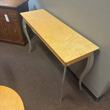 Load image into Gallery viewer, Light Oak Sofa Table w/ Metal Legs