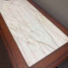 Load image into Gallery viewer, Dark Wood Marble Top Sofa Table