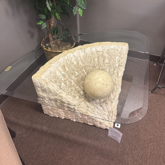 MCM Enrique Garcel Style Ball and Glass Top Coffee/Side Table