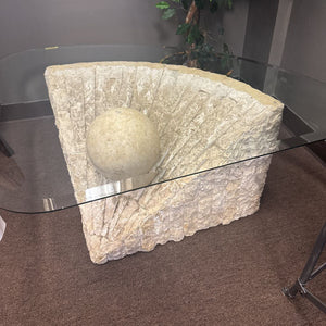 MCM Enrique Garcel Style Ball and Glass Top Coffee/Side Table