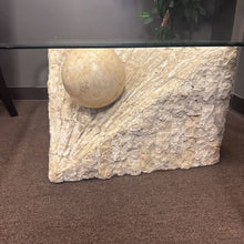 Load image into Gallery viewer, MCM Enrique Garcel Style Ball and Glass Top Coffee/Side Table