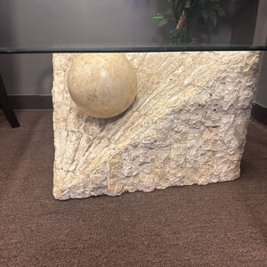 MCM Enrique Garcel Style Ball and Glass Top Coffee/Side Table