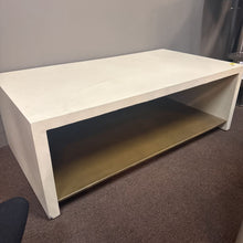 Load image into Gallery viewer, Off White Coffee Table w/Gold Shelf