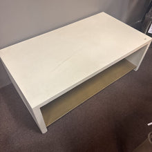Load image into Gallery viewer, Off White Coffee Table w/Gold Shelf
