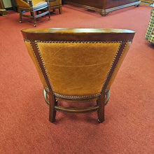 Load image into Gallery viewer, Brown Leather Rolling Game Chair