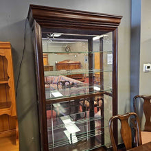 Load image into Gallery viewer, Wood Display Cabinet w/Glass Shelves