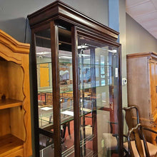 Load image into Gallery viewer, Wood Display Cabinet w/Glass Shelves