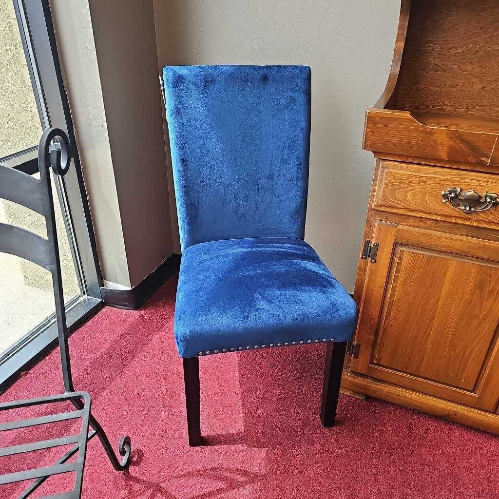 Blue Silver Stud Chair