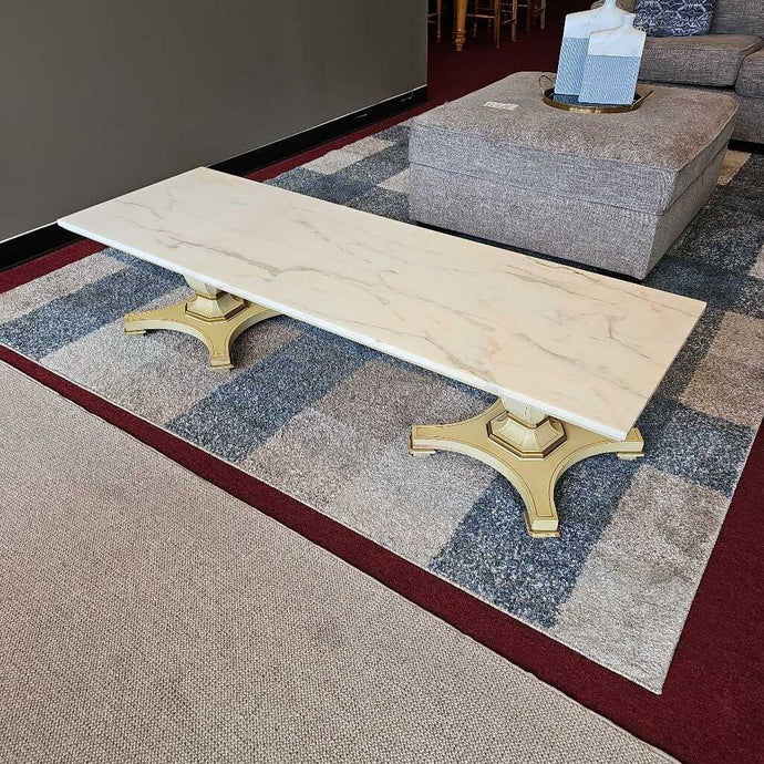 Long Marble Top Coffee Table