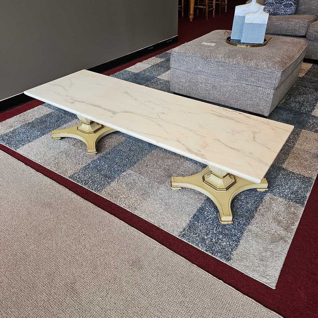 Long Marble Top Coffee Table