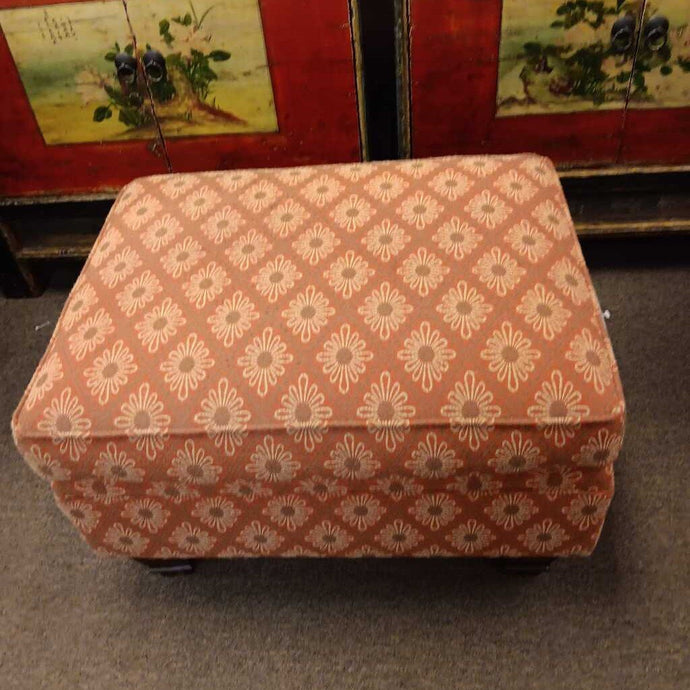 Orange Flower Ottoman