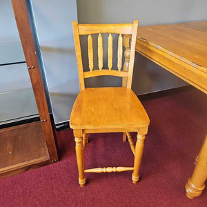 Tall Dining Table w/Fold Out Leaf & 4 Chairs