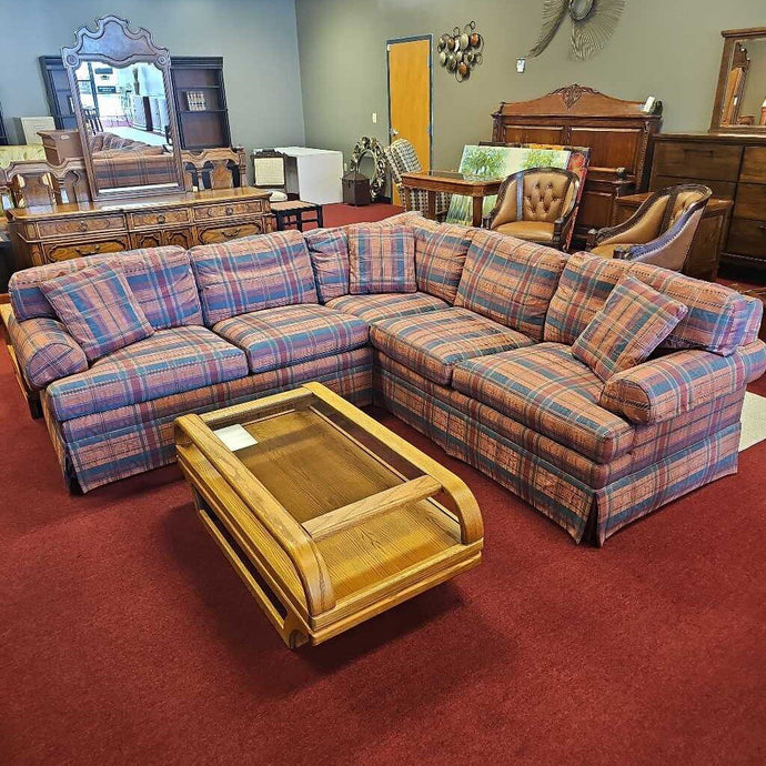 Plaid Ethan Allen Sectional