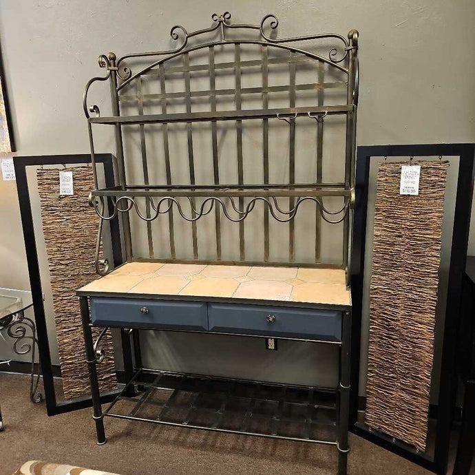 Iron Tile Top Baker's/Wine Rack
