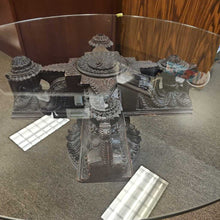 Load image into Gallery viewer, Antique Carved Wood Base w/Glass Top Coffee Table