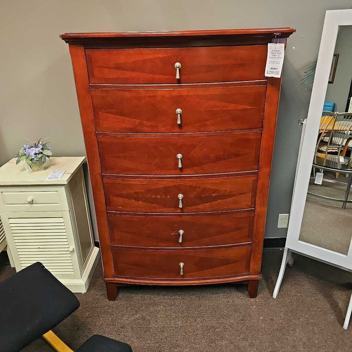 6 Drawer Cherry Finish Chest Of Drawers