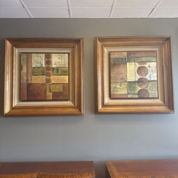 Wood Framed Canvas Abstract Art