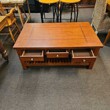 Load image into Gallery viewer, Wood Coffee Table w/ 6 Drawers and 1 Shelf