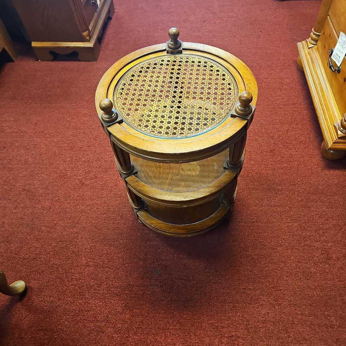 Round 3 Tier Glass Top End Table