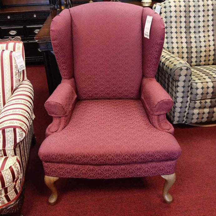 Burgundy Wing Back Chair