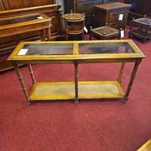 Load image into Gallery viewer, Wood Sofa Table w/Glass Inserts