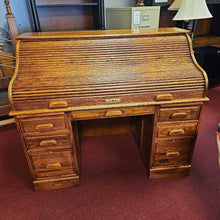 Load image into Gallery viewer, Winners Choice Oak Roll Top Desk
