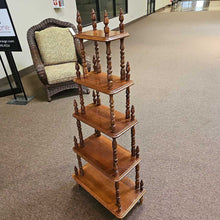 Load image into Gallery viewer, Walnut 5 Shelf Wood Stand