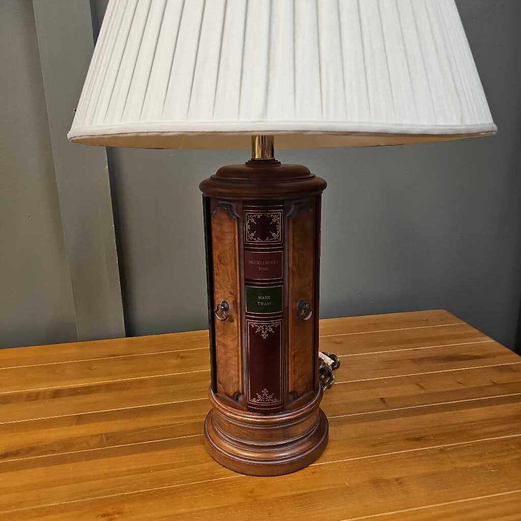 Large Wooden Book Lamp