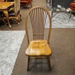Wood Dining Table x 2 leaves, 6 chairs