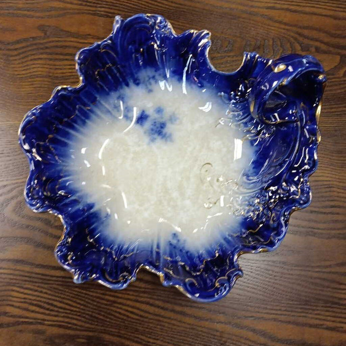 Flow Blue Bowl w/Handle