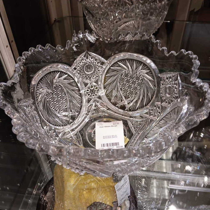 Cut Glass Basket