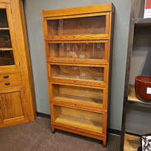 Load image into Gallery viewer, Oak 5 Stack Barrister Lawyer&#39;s Bookcase