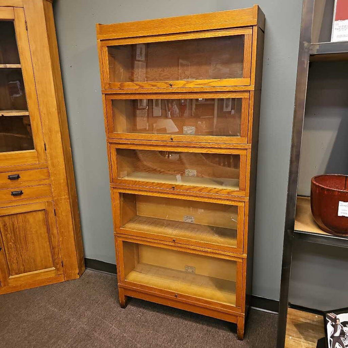 Oak 5 Stack Barrister Lawyer's Bookcase