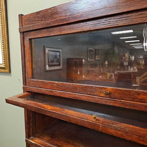 Dark Oak 5 Stack Barrister Lawyer's Bookcase