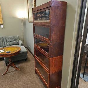 Dark Oak 5 Stack Barrister Lawyer's Bookcase