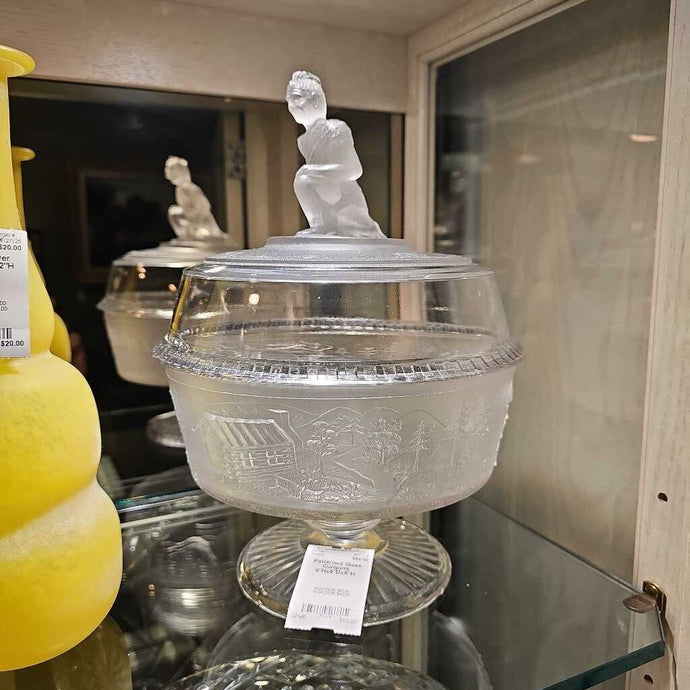 Patterned Glass Compote