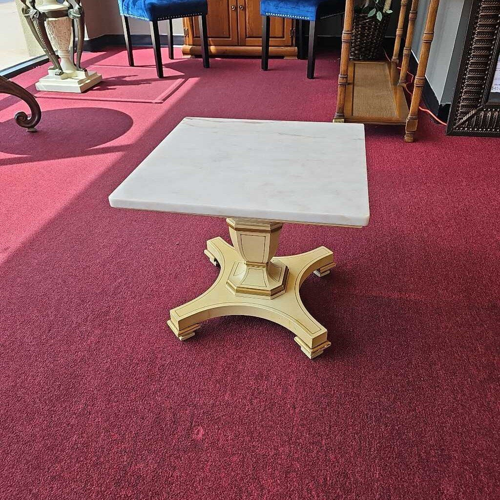 MCM Marble Top Side Table