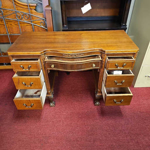 Vintage Mahogany 7 Drawer Desk