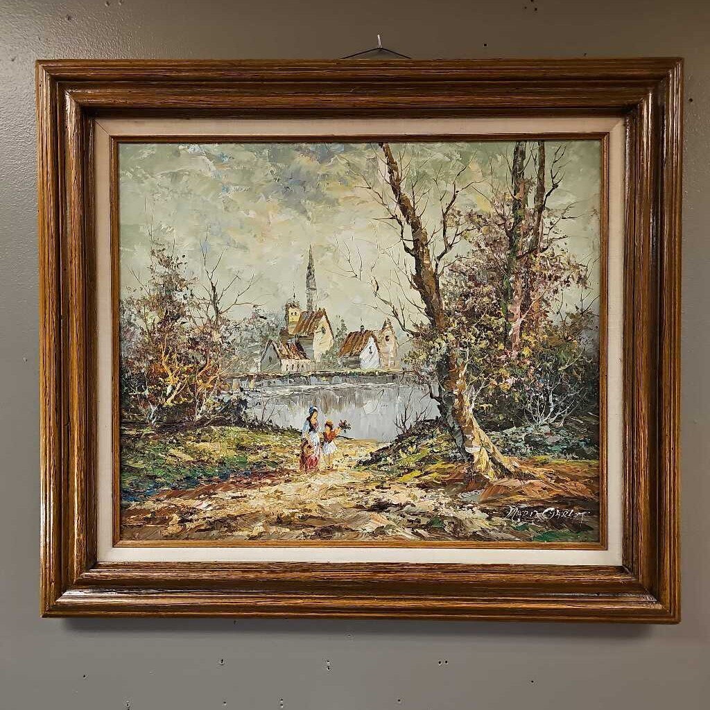 Framed Picture of Church in the Distance