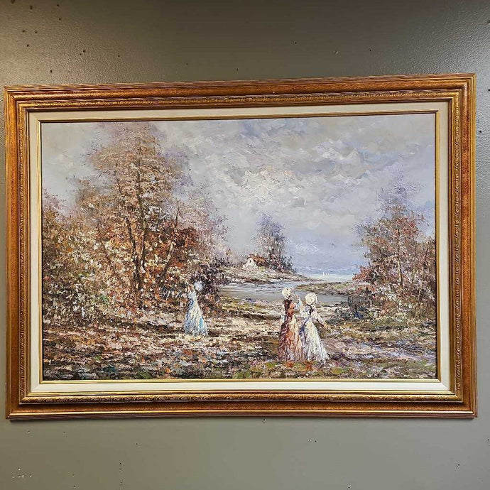 Framed Picture of Girls and Ocean View
