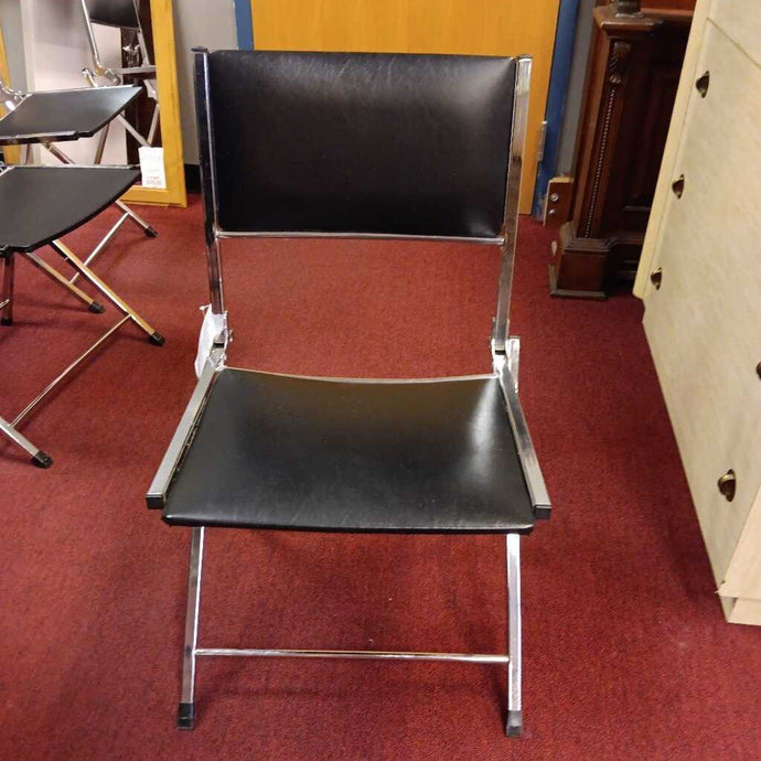 Folding Chair Black & Chrome