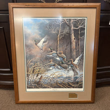 Load image into Gallery viewer, Matted Signed Print &#39;Busting Out&#39; for Ducks Unlimited