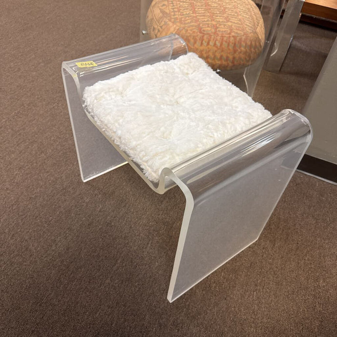 Acrylic MCM Stool w/ Cushion